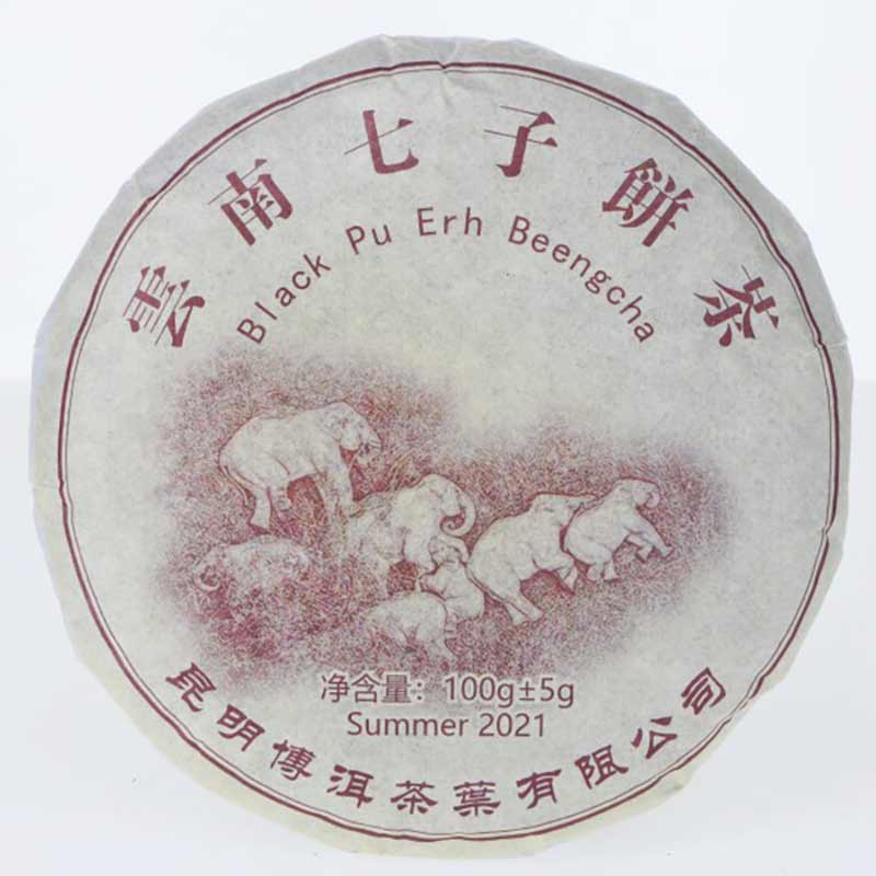 China Pu' Erh Black Elephant Beeng Cha Shu (100g tea cake)