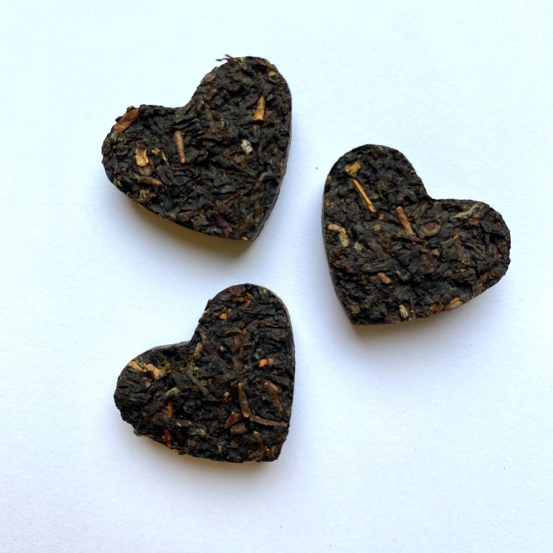 Chinese Tea Hearts – loose leaf close-up