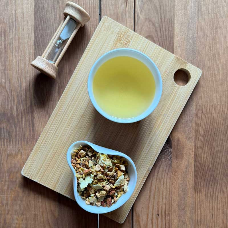 Coconut & Turmeric Chai – loose leaf close-up
