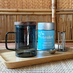 Glass Lidded Infuser Mug 'Soho' Grey