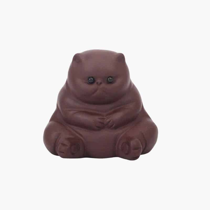 Yixing Clay Chubby Cat Tea Pet – image 2