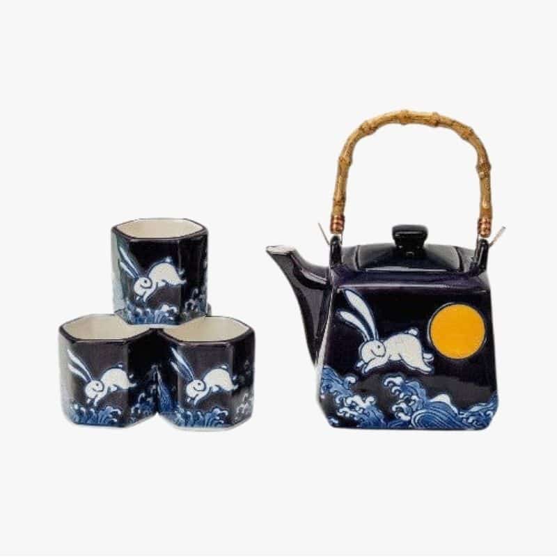 Moon Rabbit Tea Set 4 Cup