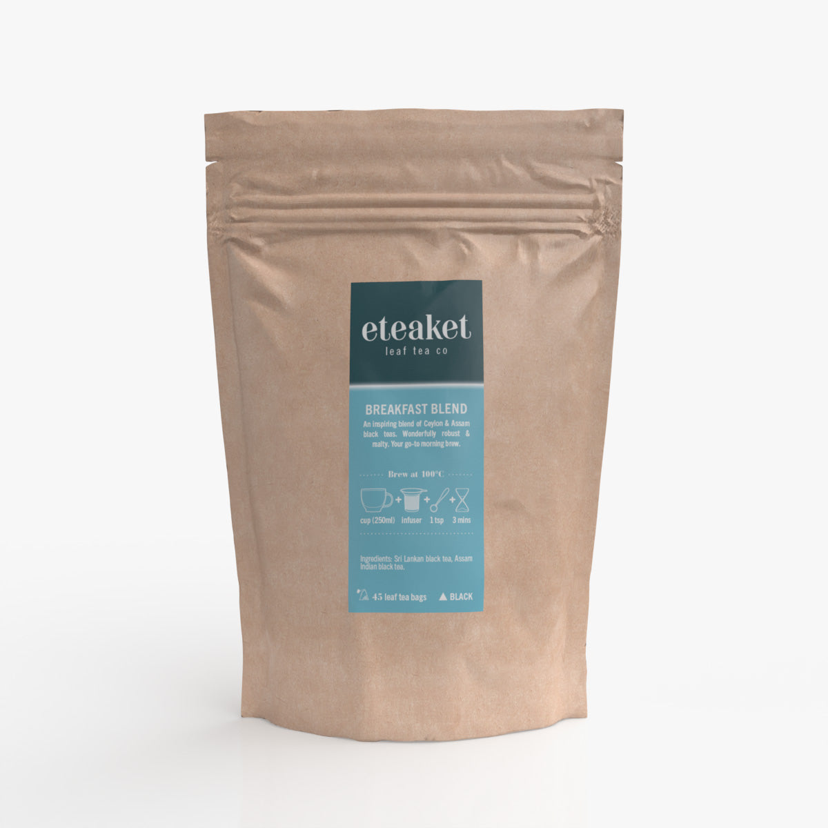 Breakfast Blend Tea Bags – 45 tea bags big bag