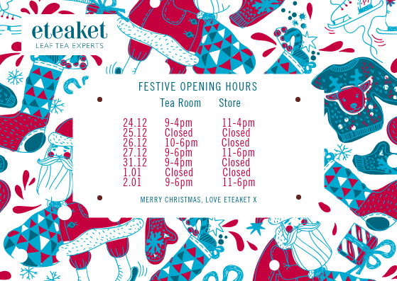 Merry Christmas from eteaket & Our Opening Hours